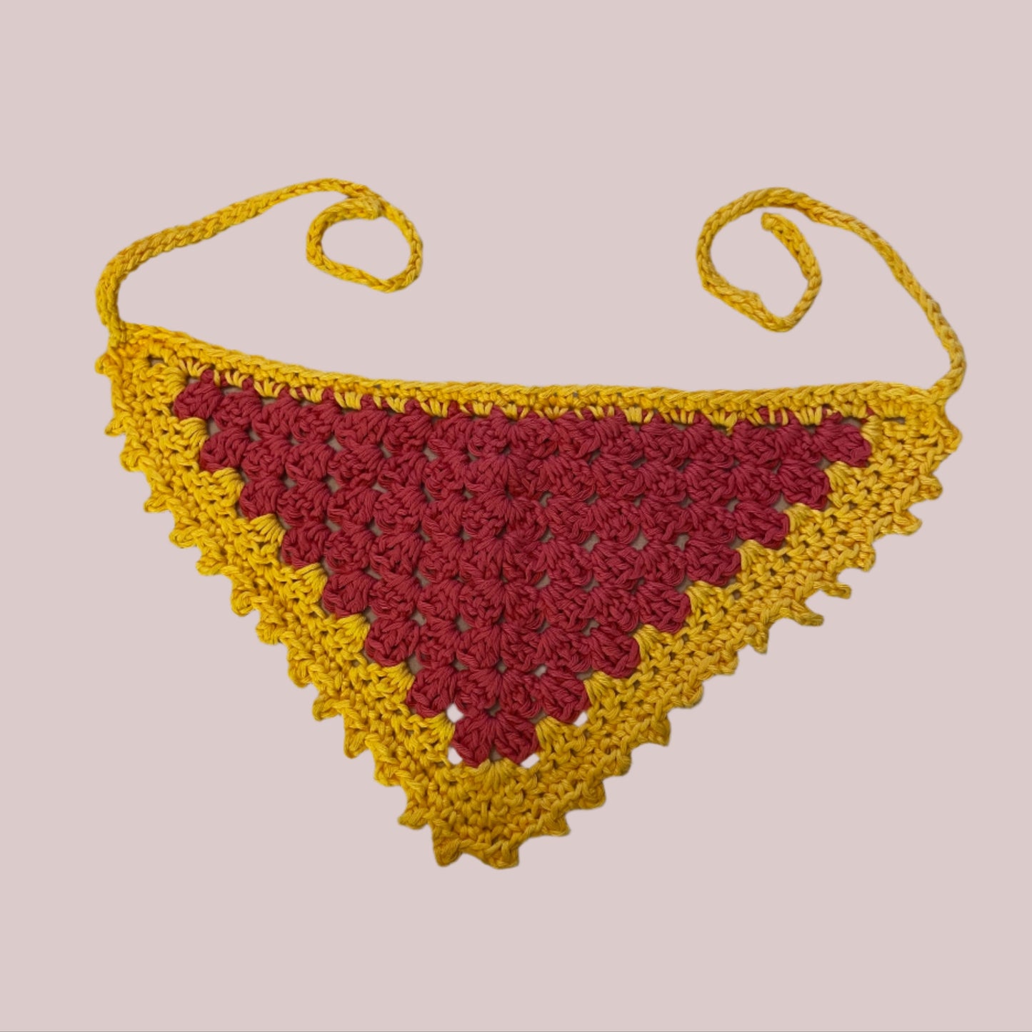 Crochet Odd Ball Hair Head Bandannas Scarf - Picot Edge