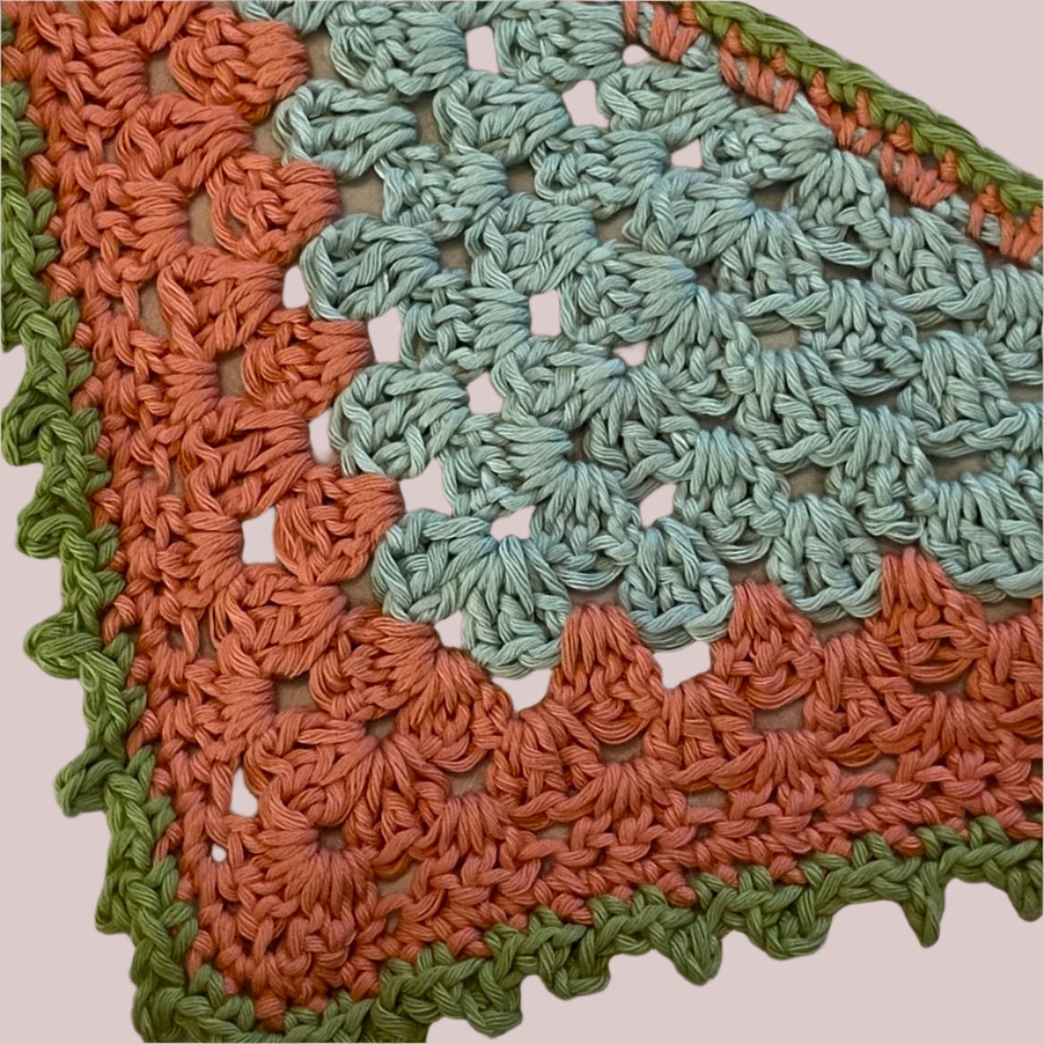 Crochet Odd Ball Hair Head Bandannas Scarf - Picot Edge