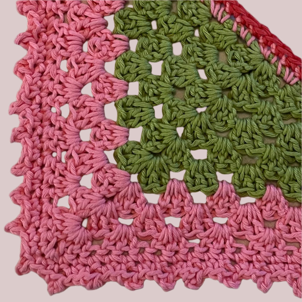 Crochet Odd Ball Hair Head Bandannas Scarf - Picot Edge