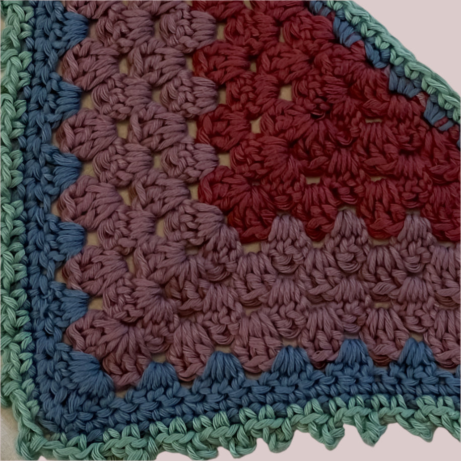 Crochet Odd Ball Hair Head Bandannas Scarf - Picot Edge