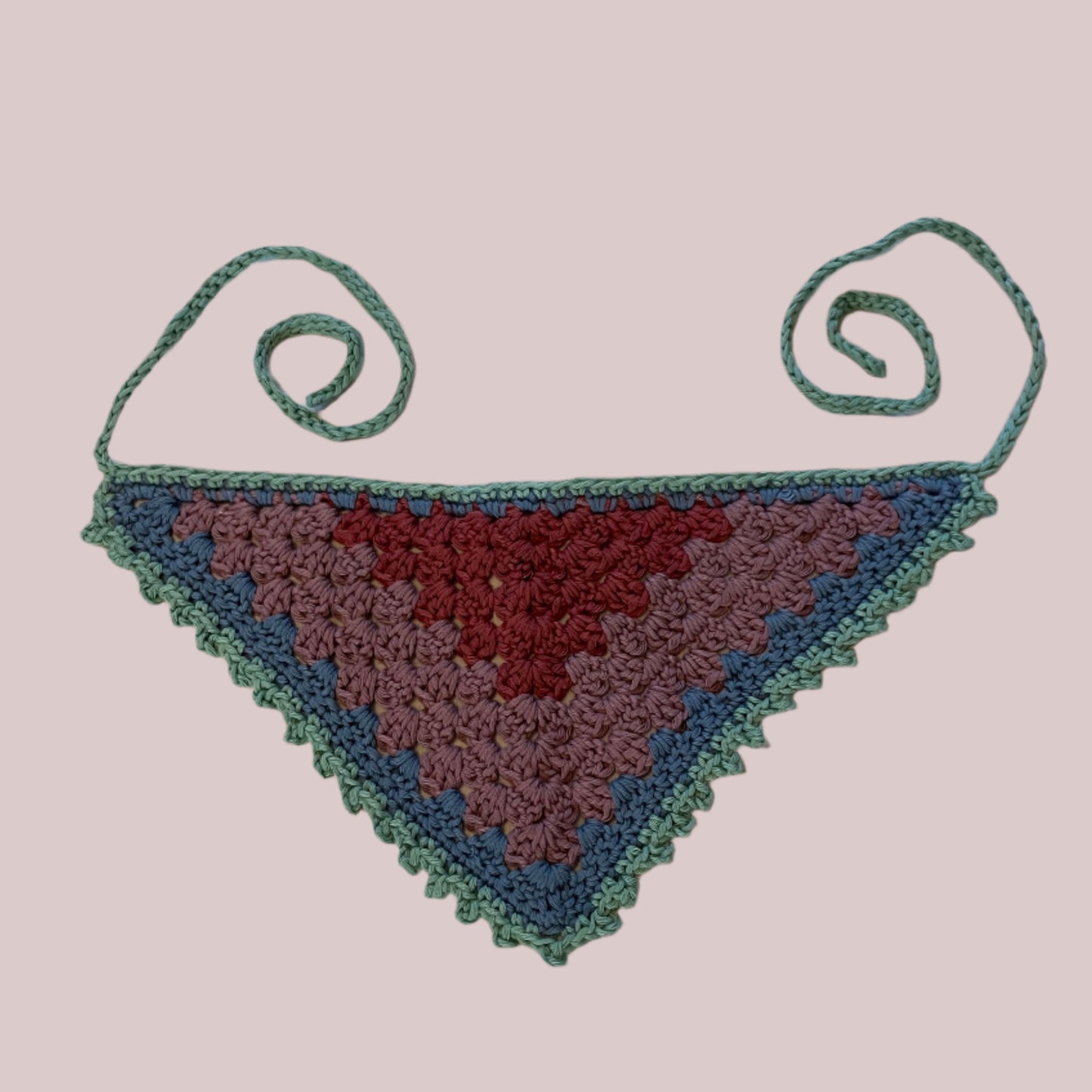 Crochet Odd Ball Hair Head Bandannas Scarf - Picot Edge