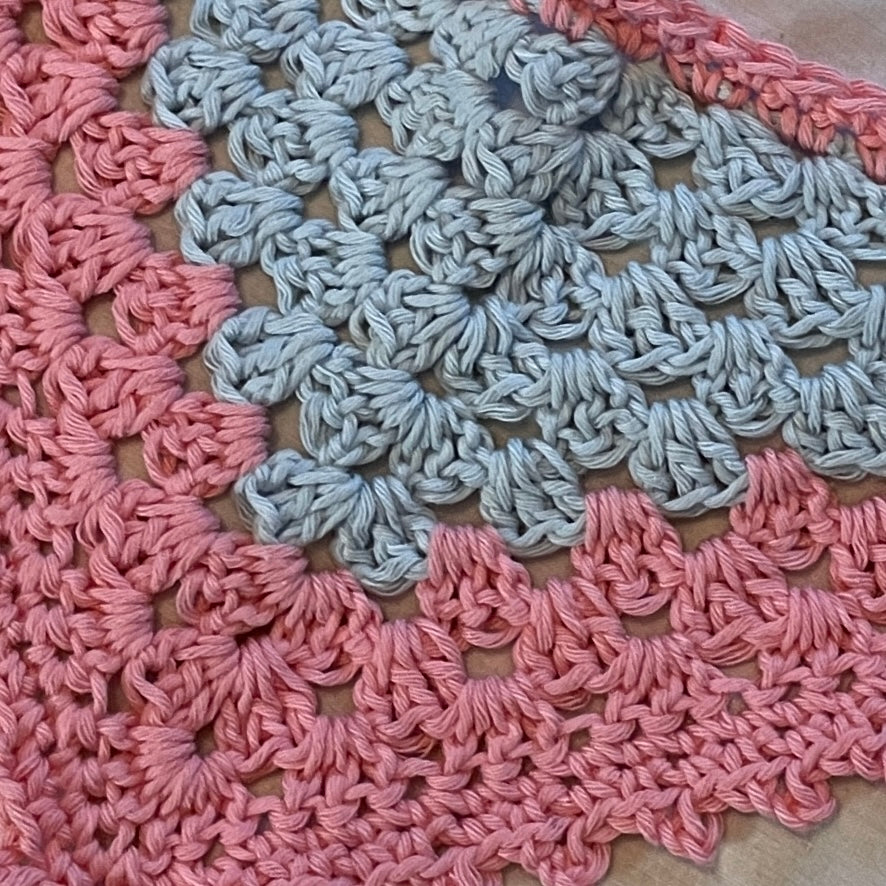 Crochet Odd Ball Hair Head Bandannas Scarf - Picot Edge