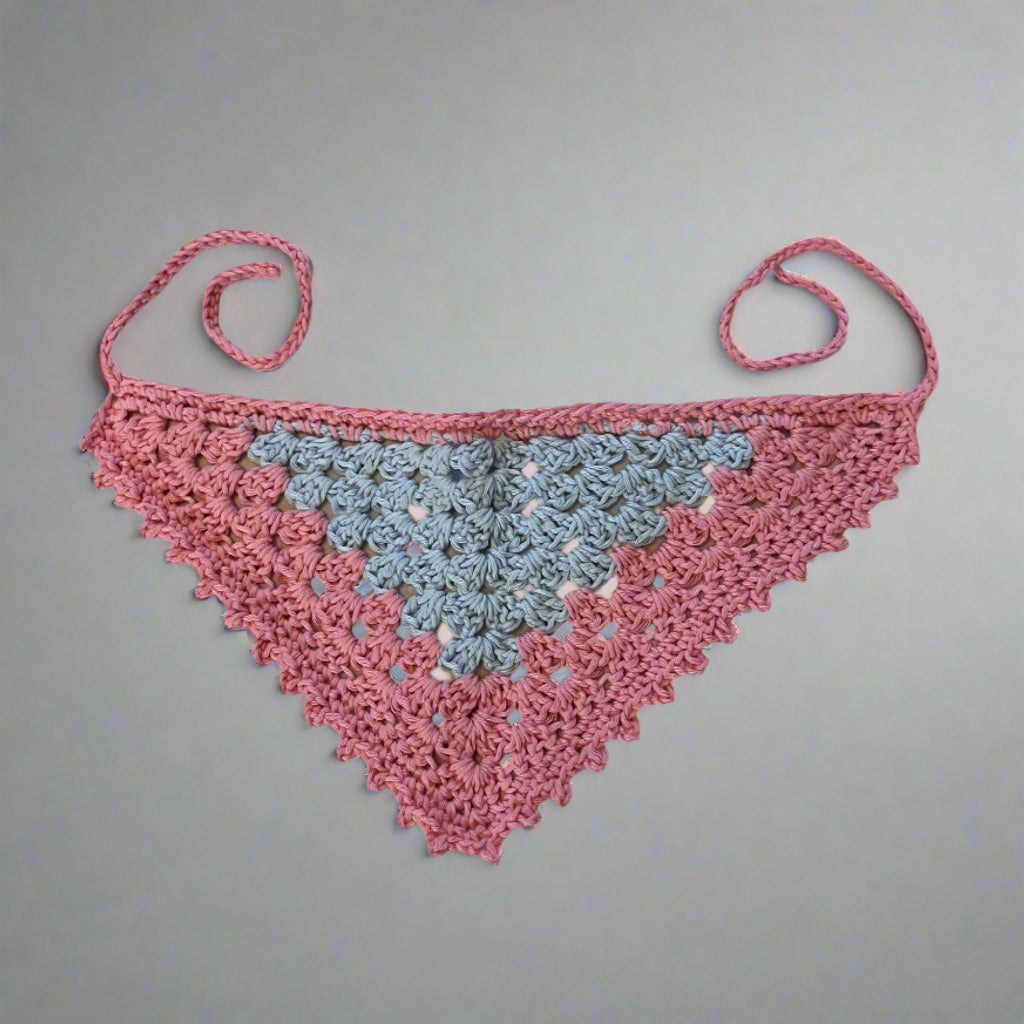 Crochet Odd Ball Hair Head Bandannas Scarf - Picot Edge