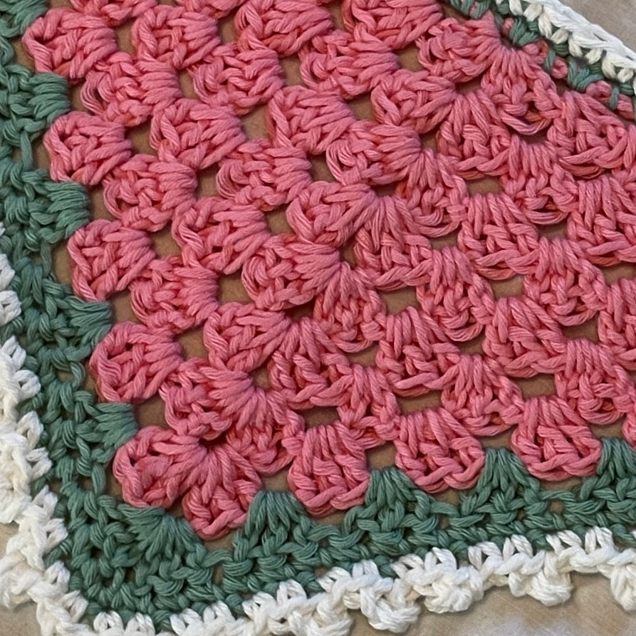 Crochet Odd Ball Hair Head Bandannas Scarf - Picot Edge