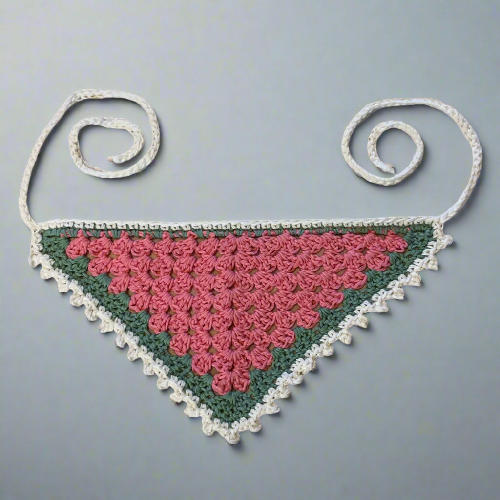Crochet Odd Ball Hair Head Bandannas Scarf - Picot Edge
