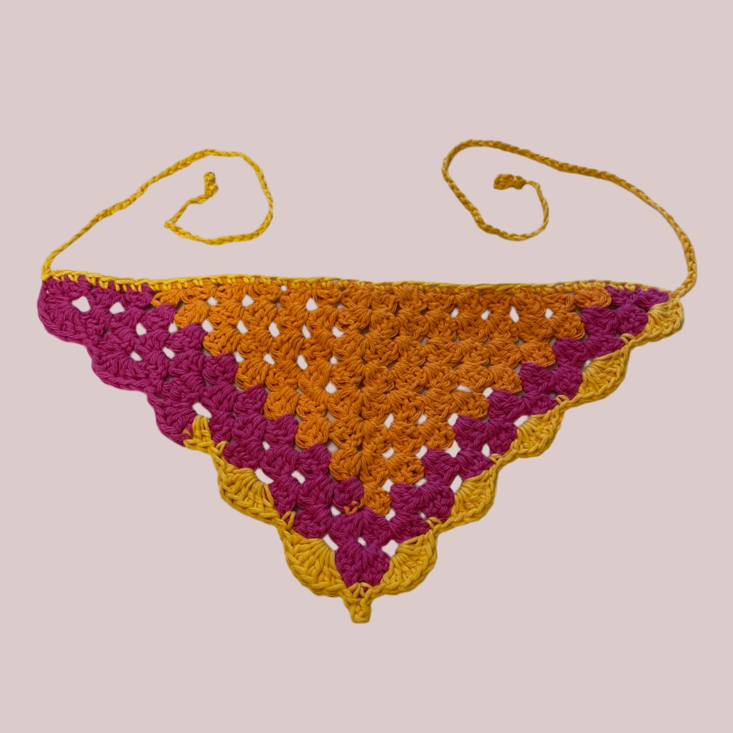 Crochet Odd Ball Hair Head Bandannas Scarf - Shell Edge