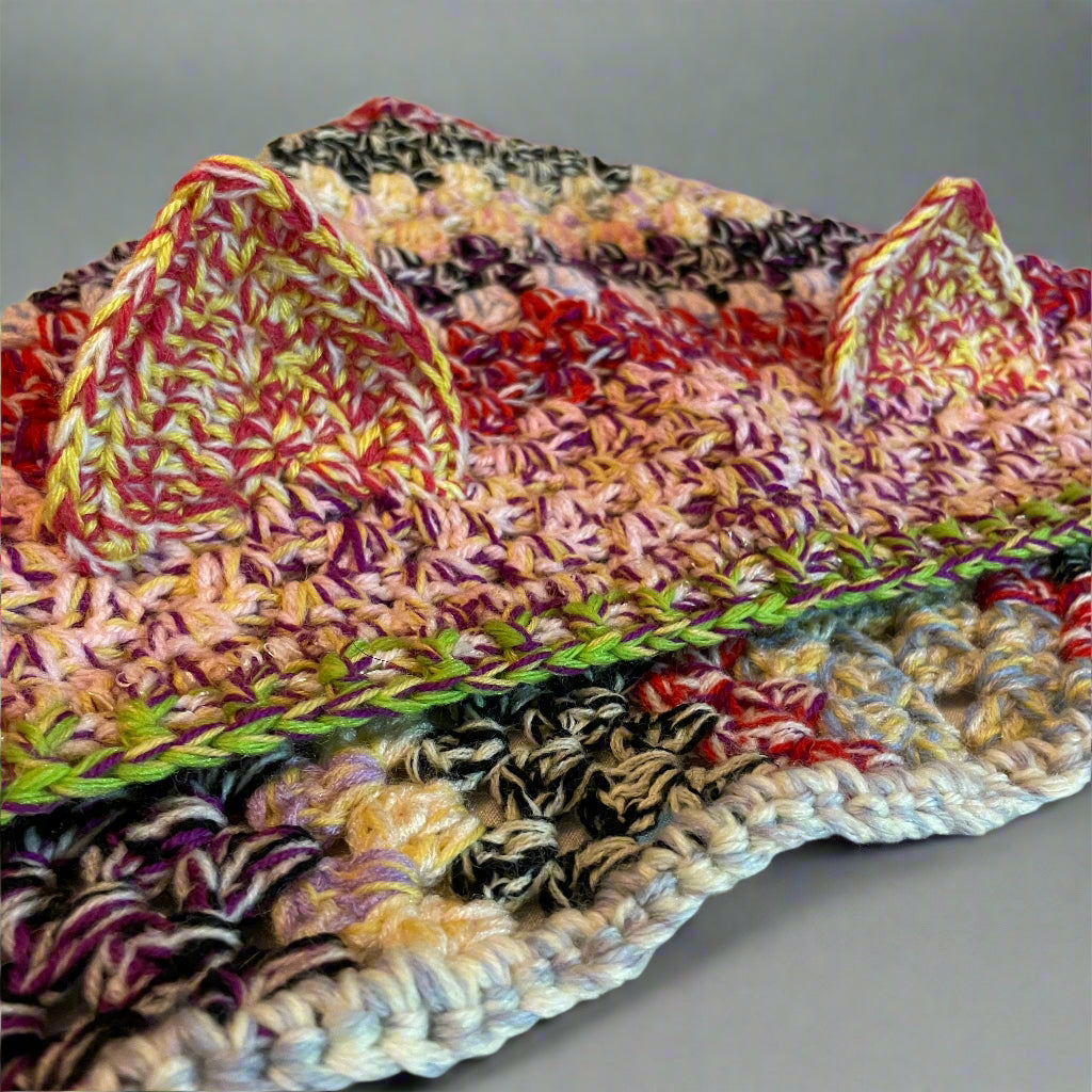 Handmade Crochet Odd Ball Hood With Ears