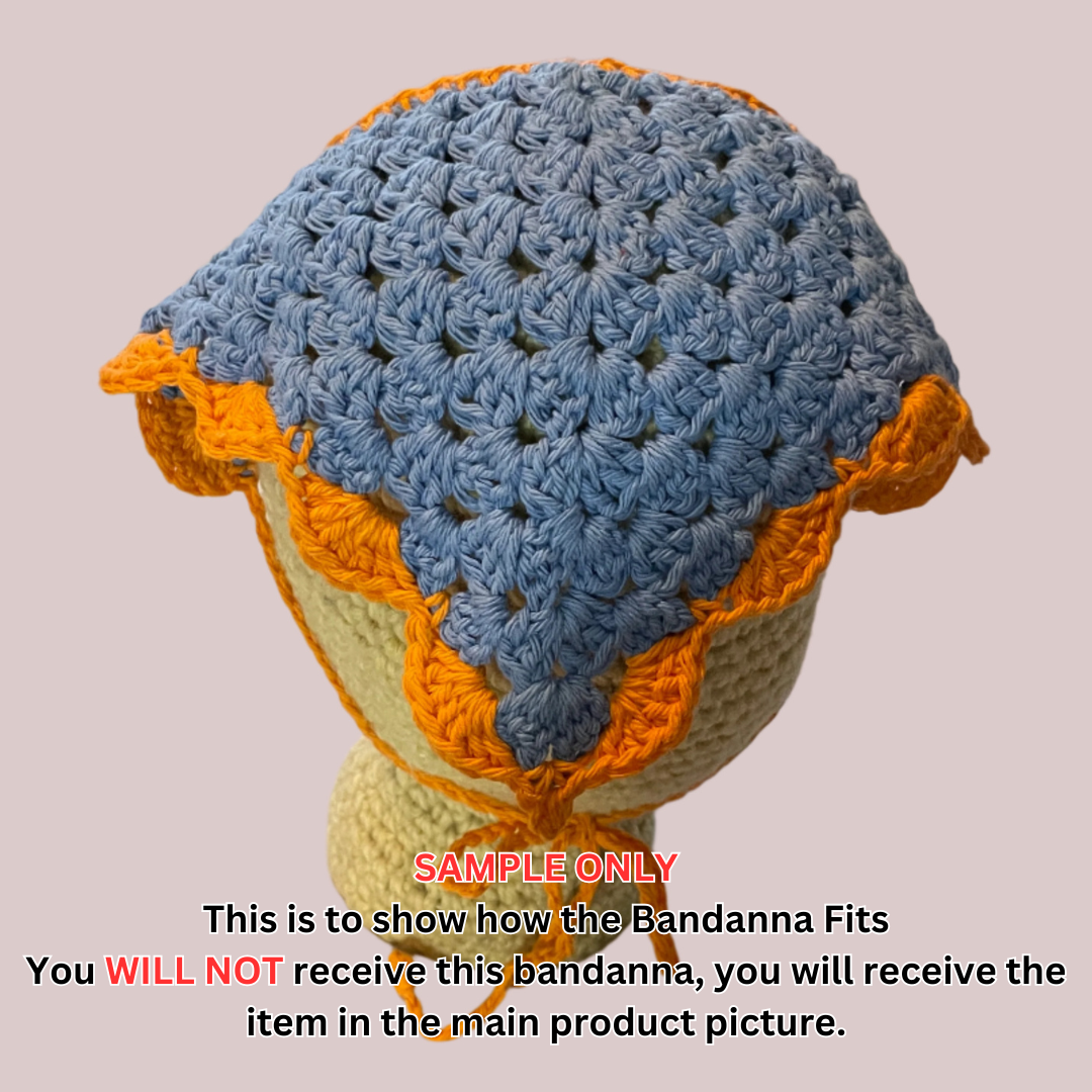Crochet Odd Ball Hair Head Bandannas Scarf - Shell Edge