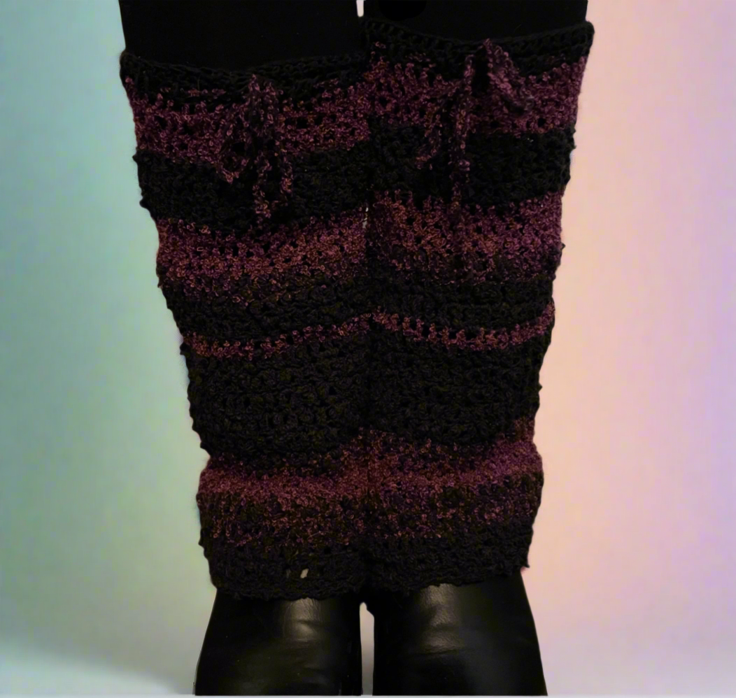 Crochet Striped Legwarmers