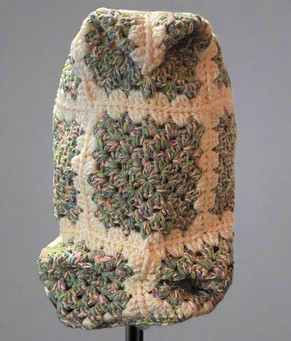 Crochet Granny Square Balaclava Hood