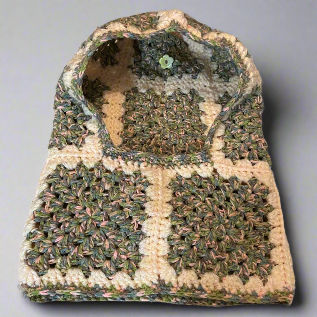 Crochet Granny Square Balaclava Hood