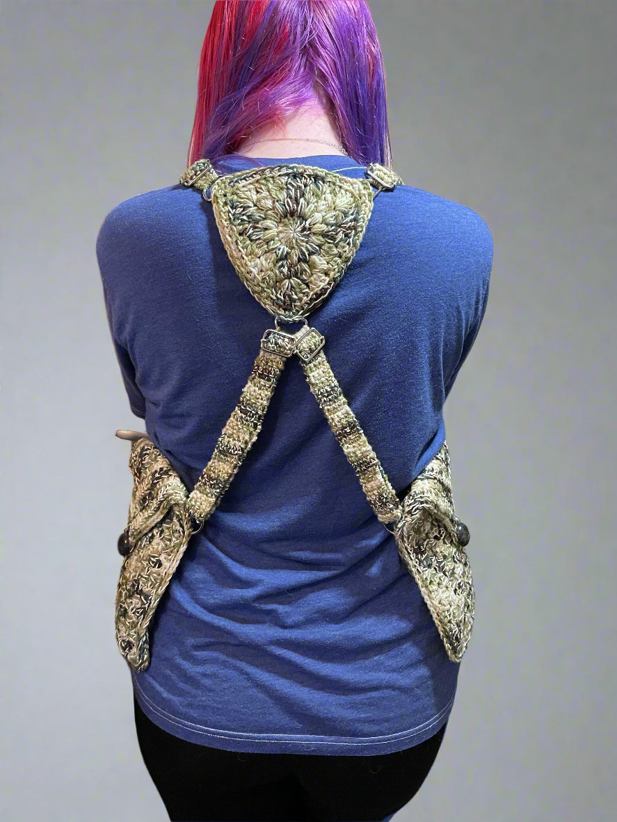 Crochet Camo Harness Bag