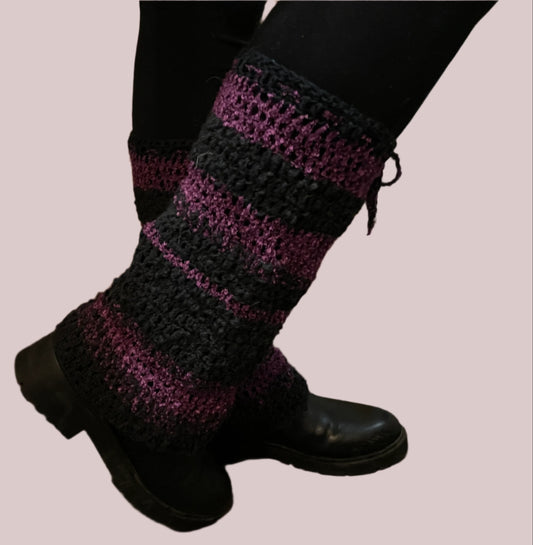 Crochet Striped Legwarmers